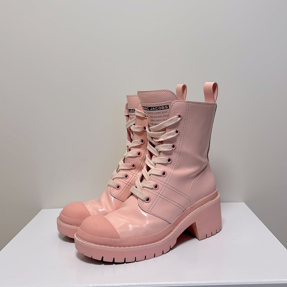 Marc Jacobs Pink Bristol Laced Up Boots